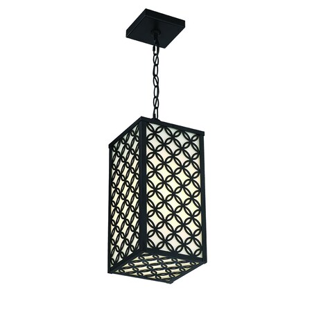Eurofase Clover Geometric 21" Rectangular LED Outdoor Wall Sconce, Black /White Glass 42697-015